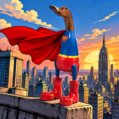 Pato de madera - superman