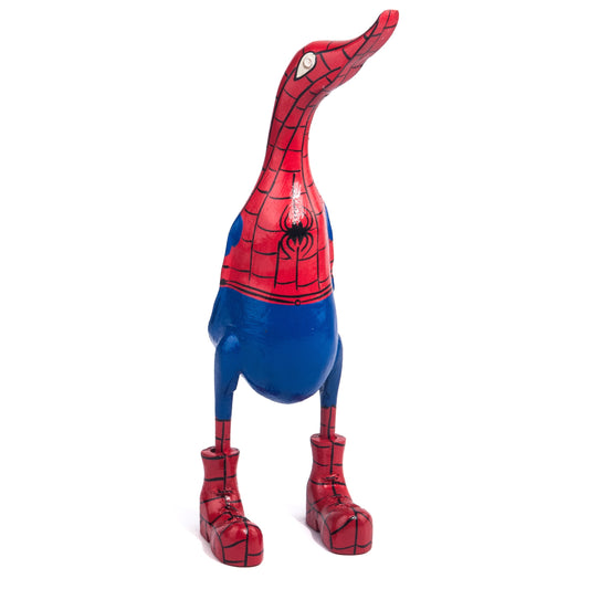 Houten eend - spiderman