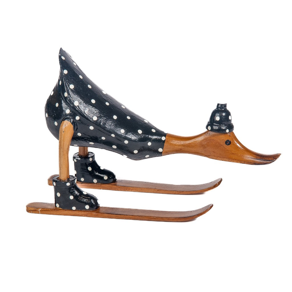 Houten eend - ski’s zwart