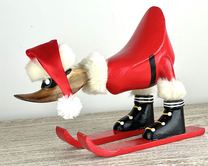 Pato de madera - esquís de Papá Noel