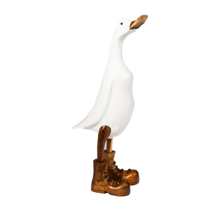 Pato de madera - blanco