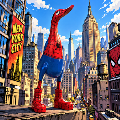 Pato de madera - Spiderman